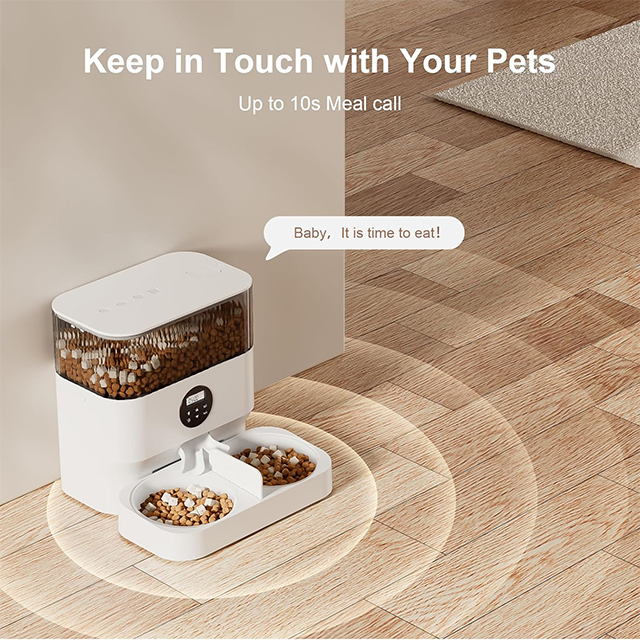Wehao Pets 5L / 7L Automatic Pet Feeder with Camera And Double Bowls