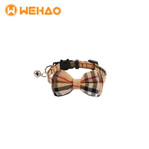 Wehao Plaid Breakaway Cat Collar with Bow Bell