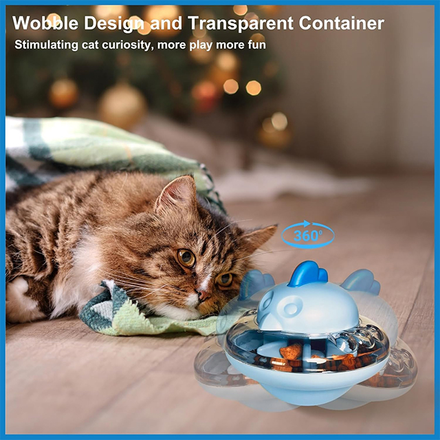 Wehao Large Capacity Adjustable Cat Treat Dispenser Toy