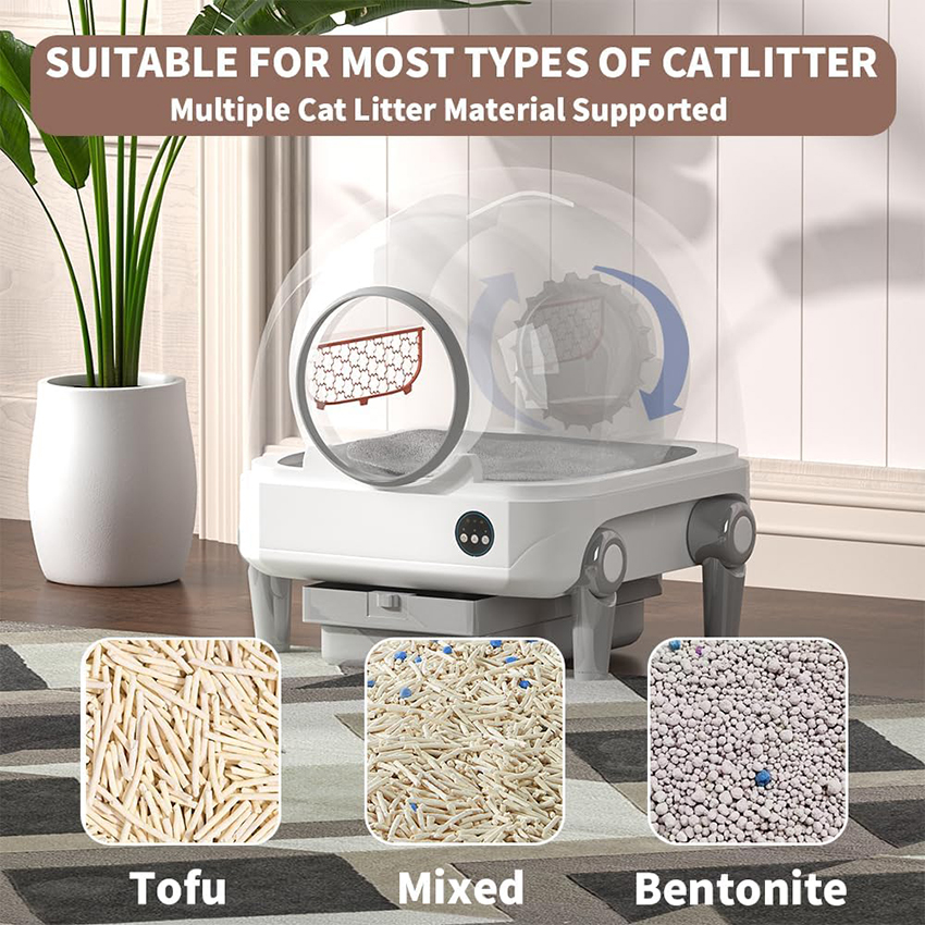 2.Automatic cat litter box