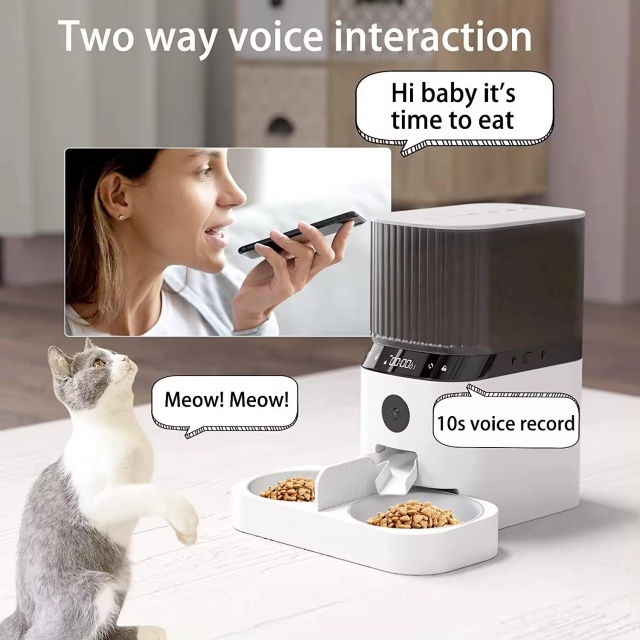Wehao Pets 5L Automatic Smart Pet Feeder With Two Bowls