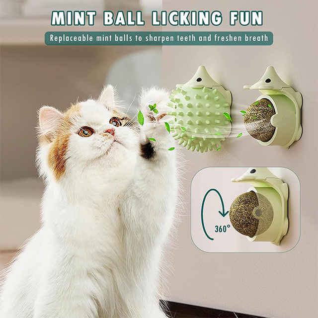 Wehao Hedgehog Catnip Wall Toy Balls