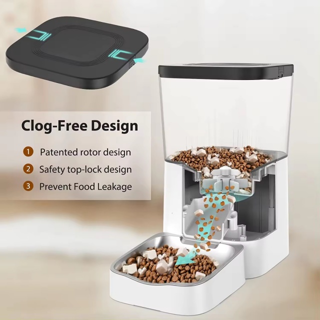 Wehao Pets 4L Square Automatic Cat Food Feeder