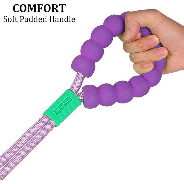Wehao Double Handle Dog Leash Safety Adjustable Durable 5ft