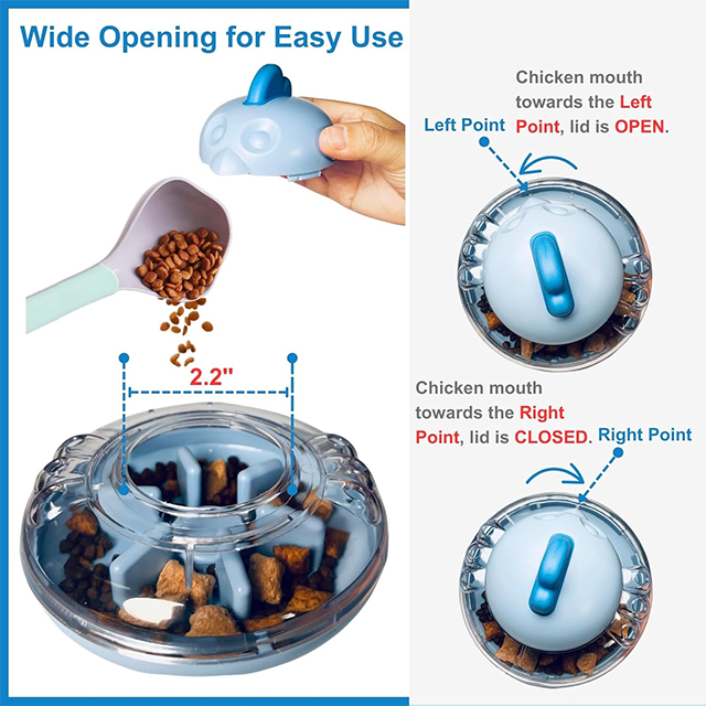 Wehao Large Capacity Adjustable Cat Treat Dispenser Toy