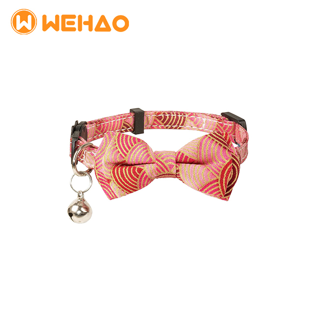 Wehao Safety Buckle Cat Collar with Detachable Bow Bell