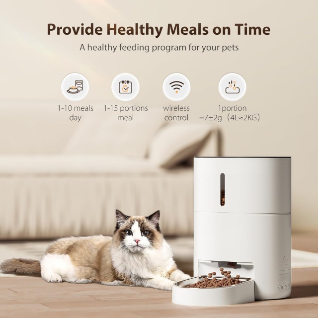 Wehao Pets 4L Smart WiFi Timed Feeder 