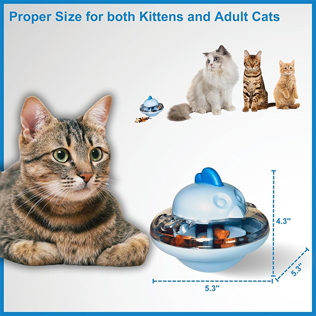 Wehao Large Capacity Adjustable Cat Treat Dispenser Toy