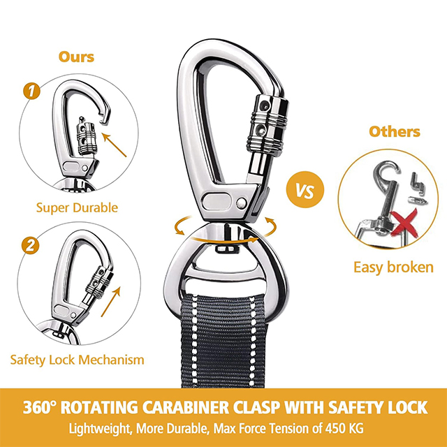 Wehao Durable Bungee Dog Leash Reflective Safety Padded Handles