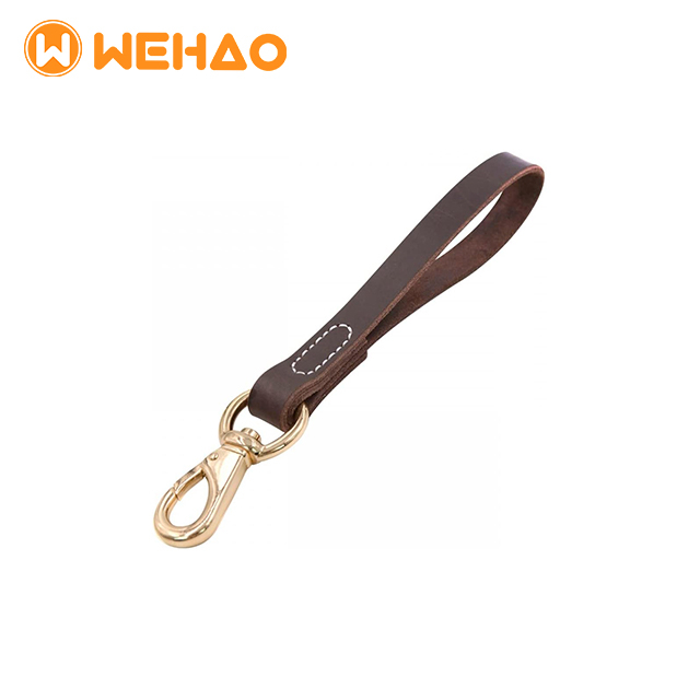 Wehao Leather Handle Short Dog Leash Heavy Duty Traffic Lead