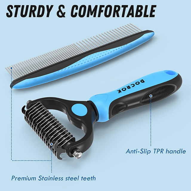  Wehao Pet Grooming Brush for Effective Deshedding