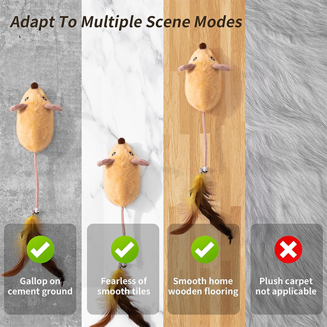 Wehao Interactive Cat Mouse Toy for Hunting Instincts