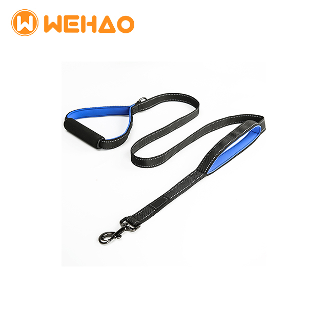 Wehao Nylon Dog Leash Dual Handles Reflective for Training Walking