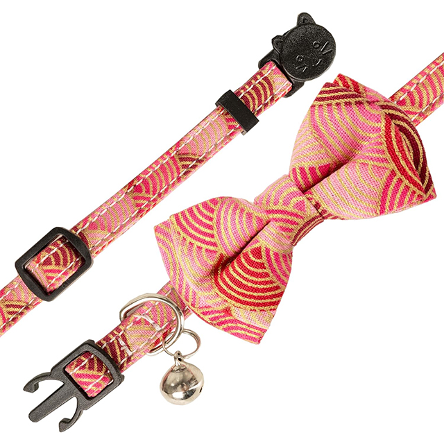 Wehao Safety Buckle Cat Collar with Detachable Bow Bell