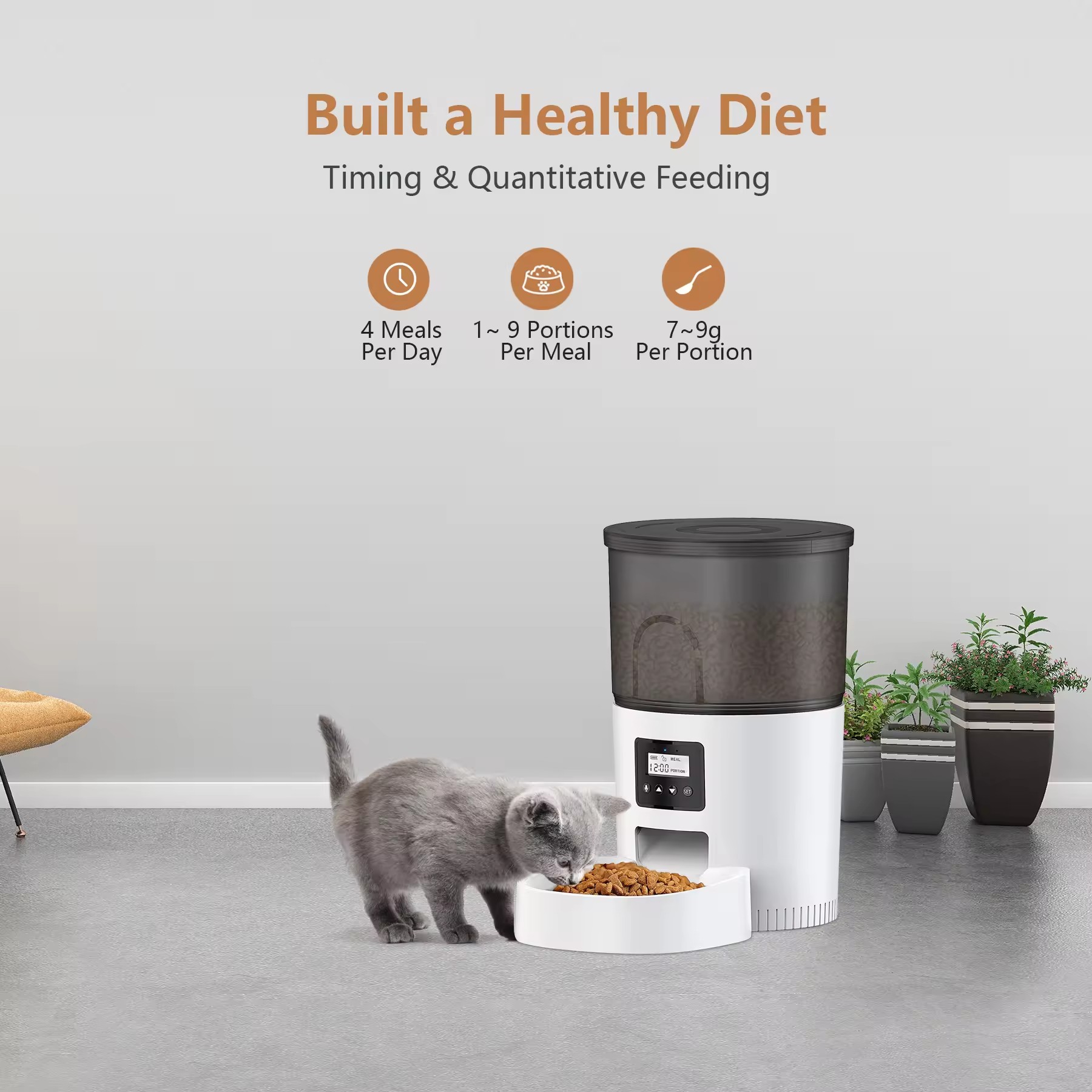 Wehao Pets 3L Automatic Cat Feeder with App Control