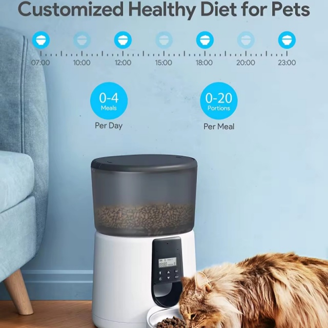 Wehao Pets 3.5L Tuya Smart Life App WiFi Remote Feeding Food Dispenser