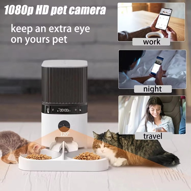 Wehao Pets 5L Automatic Smart Pet Feeder With Two Bowls