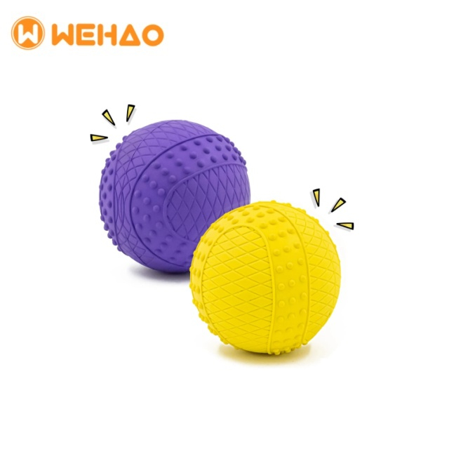 Dog Toy Suppliers Custom Interactive Rubber Squeaky Chew Ball Dog Toys