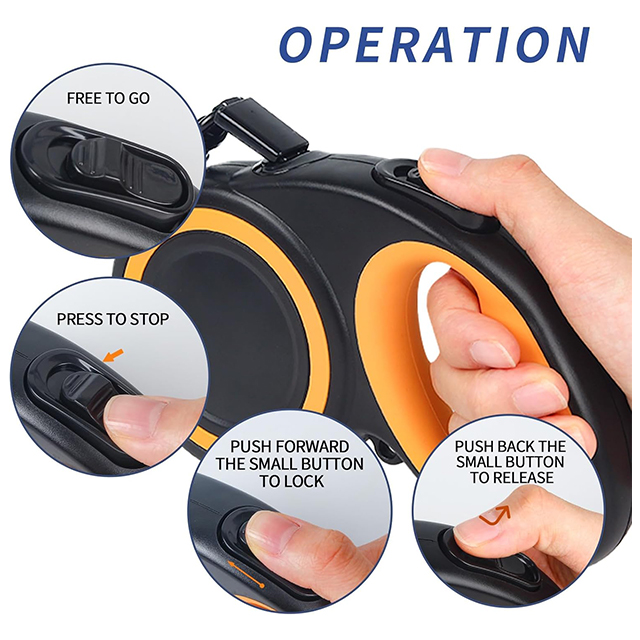 Wehao Retractable Dog Leash 16ft Durable Nylon AntiSlip Handle