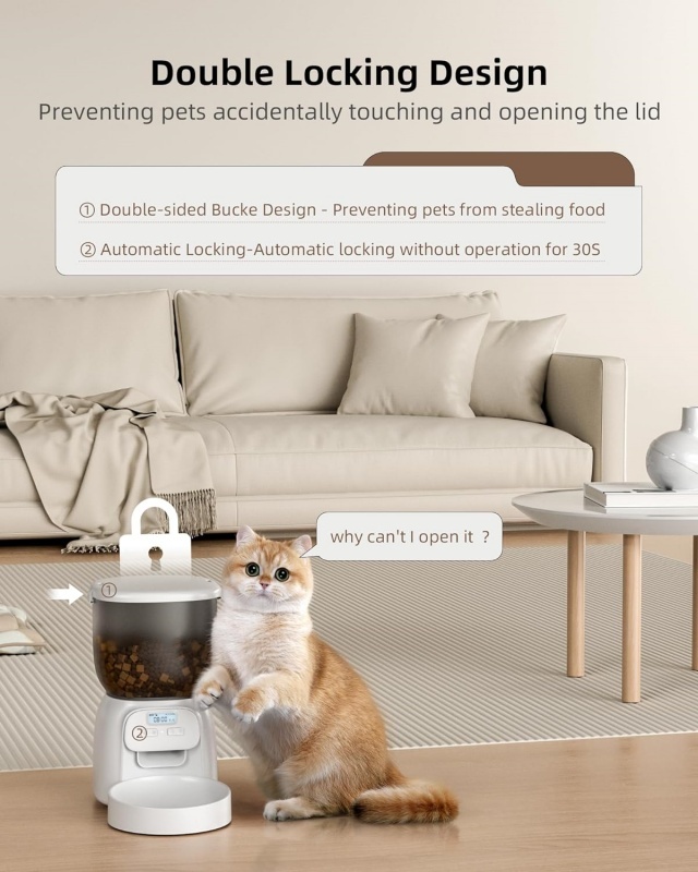 Wehao Pets 4L Smart Automatic Pet Feeder with Camera