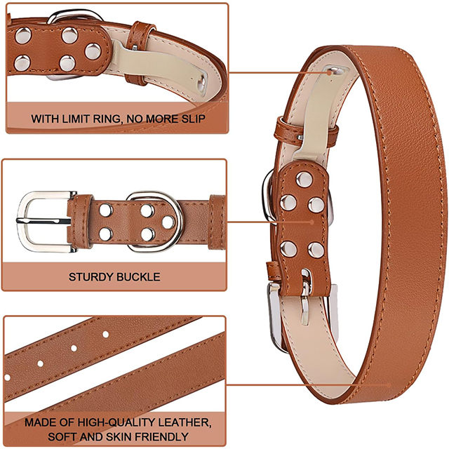 Wehao Adjustable Durable Dog Collar Comfortable Stylish Spiked Design