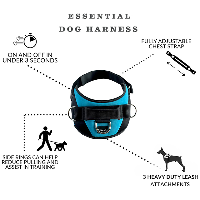 Wehao Dog Harness No Pull Adjustable Reflective Durable Design