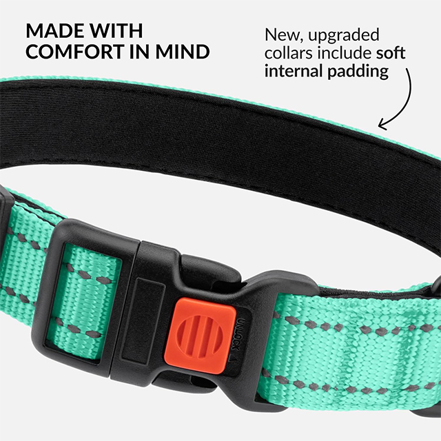 Wehao Reflective Dog Collar with Padding for Safety Comfort