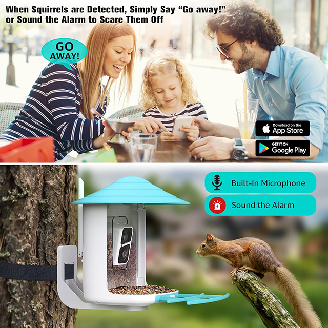 Wehao Smart Bird Feeder with AI Camera, Solar Power, and 6-in-1 Perch