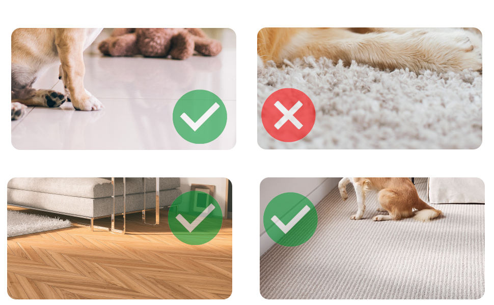 Not recommended for thick carpet