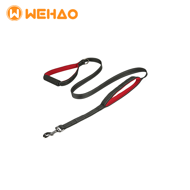 Wehao Nylon Dog Leash Dual Handles Reflective for Training Walking