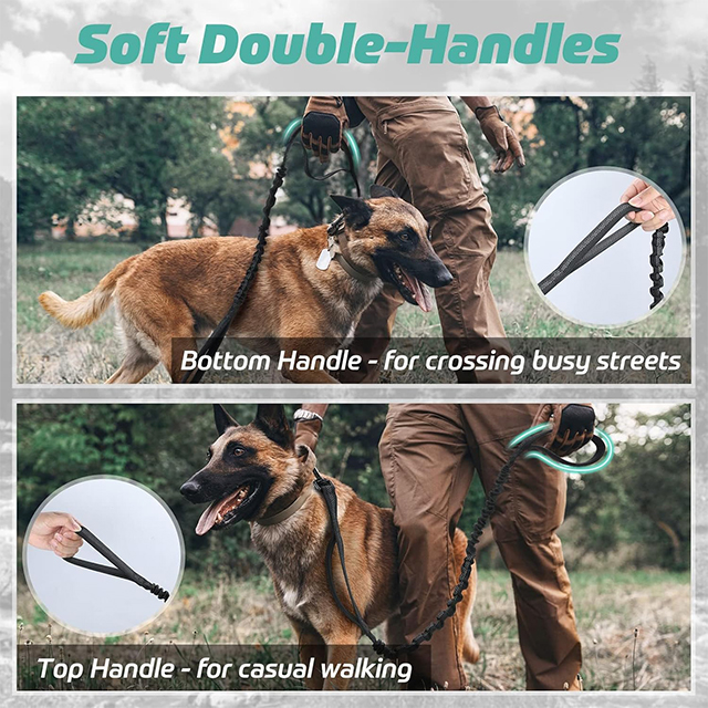 Wehao Sturdy Heavy Duty Anti Shock Bungee Dog Leash Reflective