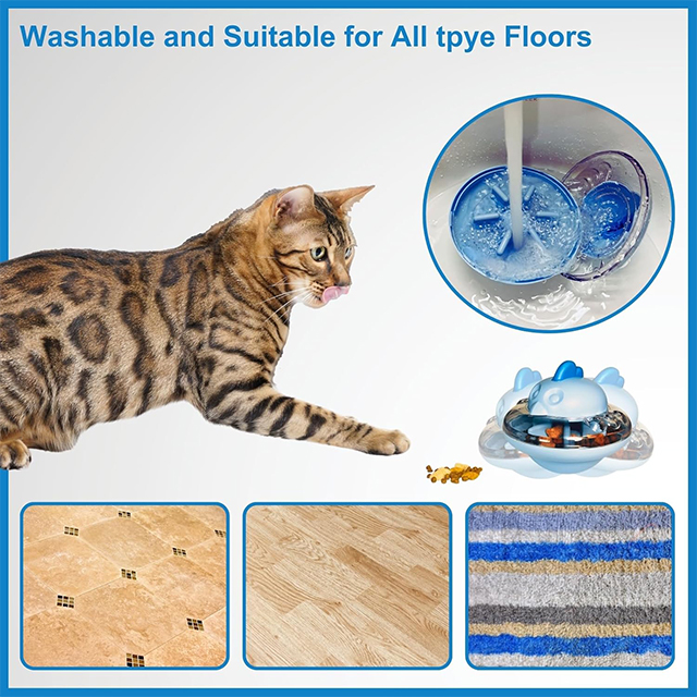 Wehao Large Capacity Adjustable Cat Treat Dispenser Toy
