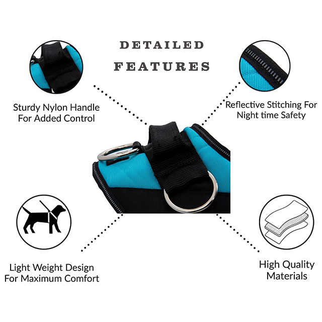 Wehao Dog Harness No Pull Adjustable Reflective Durable Design