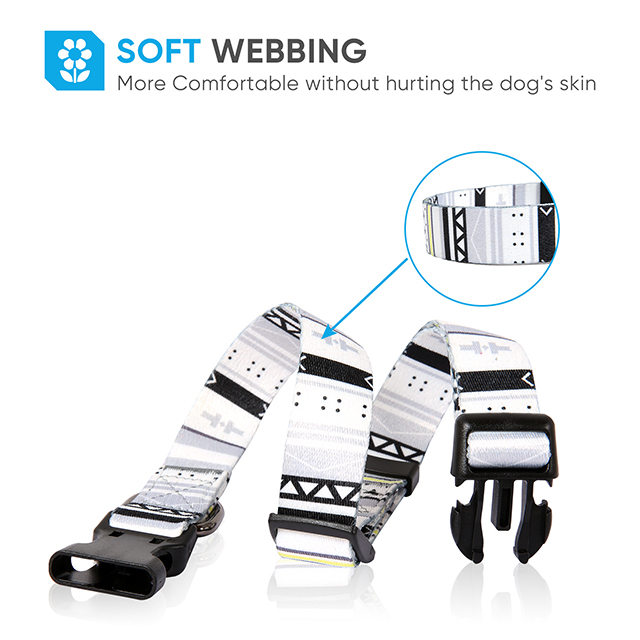 Wehao Dog Collar Stylish Durable Nylon Comfortable Adjustable Design