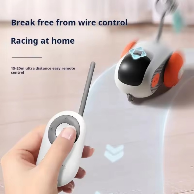 Bulk Wholesale Automated Remote Controlled Moving Cat Toys With Feathers