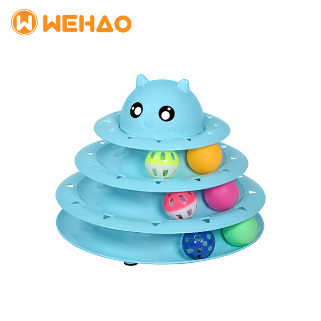 Wehao Interactive Cat Toy Tower with Spinning Balls