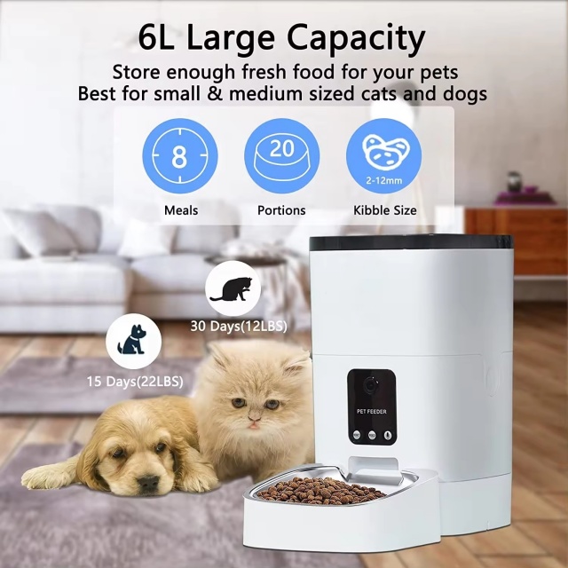 Wehao Pets 4L/6L Smart Cat feeder Dispenser