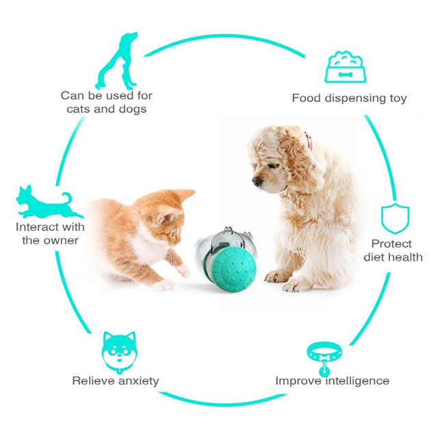 Wehao Cat Dog Treat Dispenser Puzzle Toy Slow Feeder