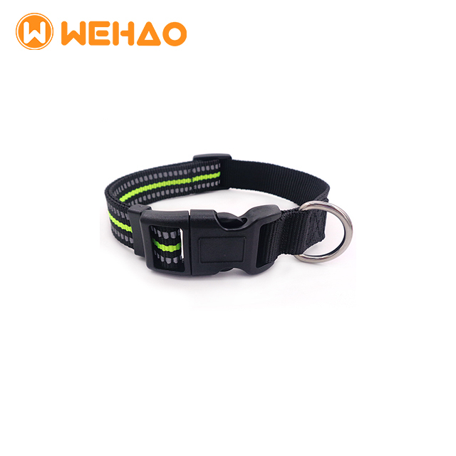 Wehao Adjustable Nylon Dog Collar Reflective Safety Buckle Durable