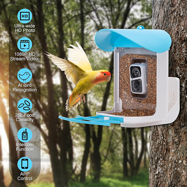 Wehao Smart Bird Feeder with AI Camera And Solar Panel