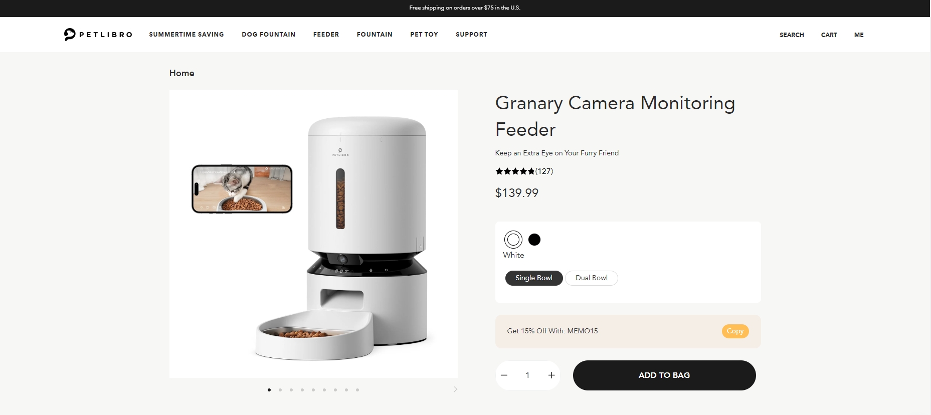 Petlibro Automatic Pet Feeder with Camera