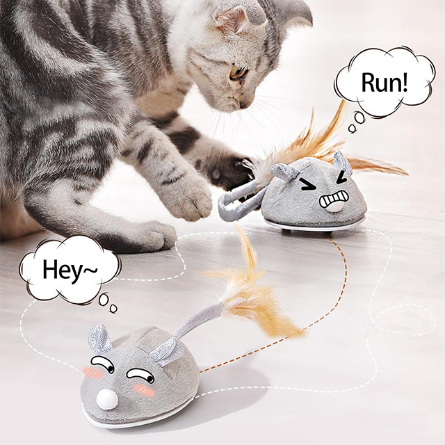 Wehao Interactive Rechargeable Cat Mouse Toy with Sound