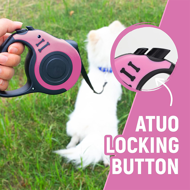 Wehao Retractable Dog Leash Durable Nylon Rope Comfortable Grip