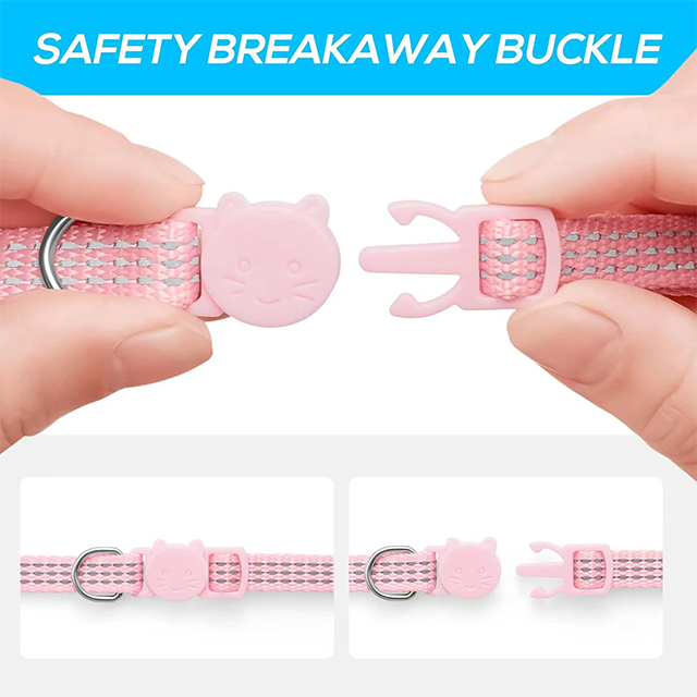 Wehao Cute Safe Breakaway Cat Collar with Reflective Strip And Bell