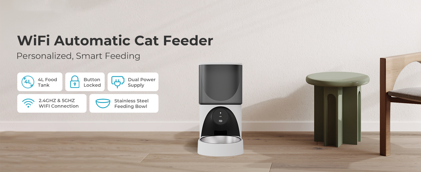 1 WIFI Automatic Cat Feeder
