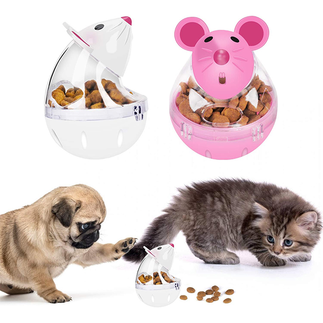 Wehao Cat Feeder Toy Slow Feeder Ball Interactive Mouse Shape