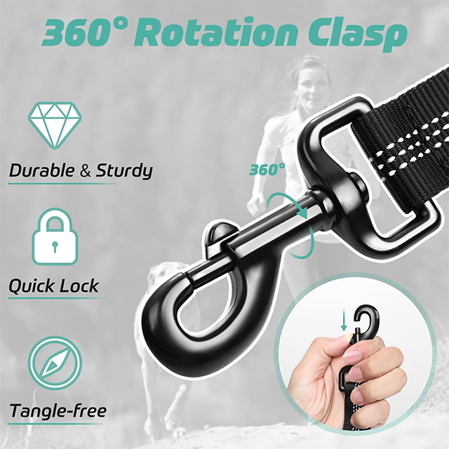 Wehao Sturdy Heavy Duty Anti Shock Bungee Dog Leash Reflective