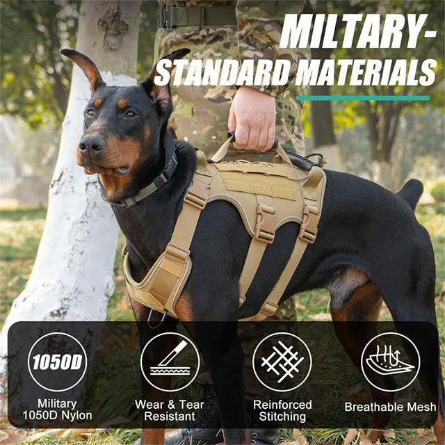 Wehao Tactical Dog Vest Durable Breathable Reflective Adjustable Comfortable