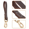 Wehao Leather Handle Short Dog Leash Heavy Duty Traffic Lead