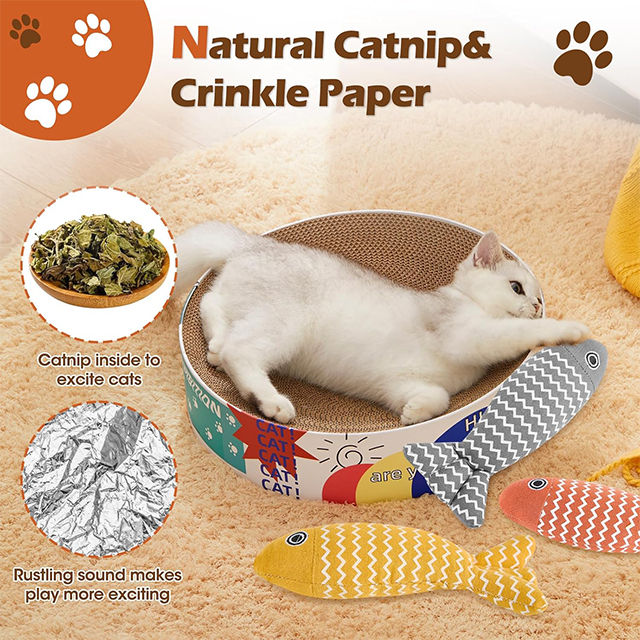 Wehao Realistic Fish Catnip Toys Engaging Durable Organic